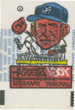 Yogi Berra 1961 Topps Magic Rub-Off