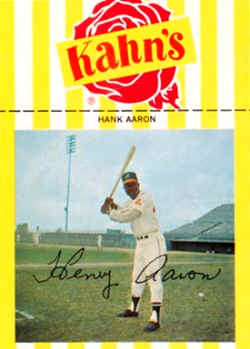 1968 Kahn's Wieners Hank Aaron