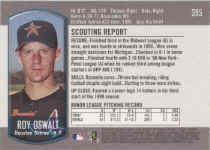 Back of 2000 Bowman Card 395 Roy Oswalt Rookie