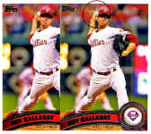 2011 Topps Diamond Sparkle Variation card 300 Roy Halladay (Ball)