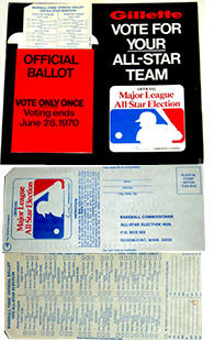 1970 All-Star Ballot Display