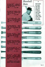 1960 Wilson Baseball Bat Catalog