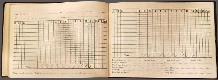 Spalding Official Base Ball Score Book No. 3