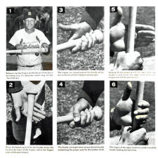 Stan Musial Shows batting Grip