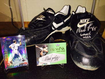 Wade Boggs signed baseball shoes